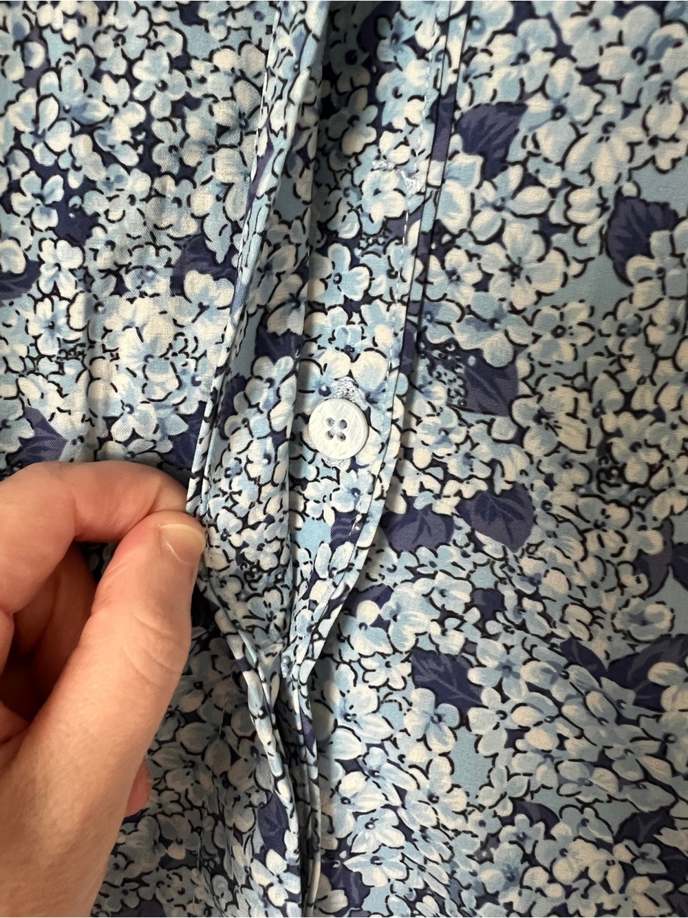 Tuckernuck Blue Hydrangea Royal Sleeveless Shirt Dress - Picture 9 of 13